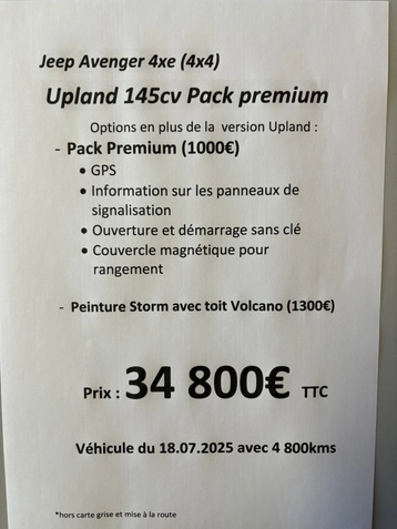 Image véhicule  Jeep AVENGER (1)