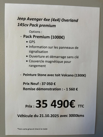 Image véhicule  Jeep AVENGER (1)